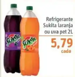 Sonda Refrigerante Sukita laranja ou uva oferta