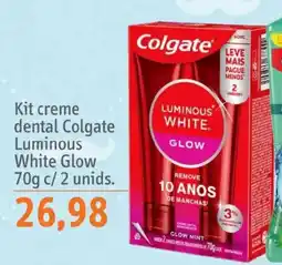 Sonda Kit creme dental colgate luminous white glow oferta