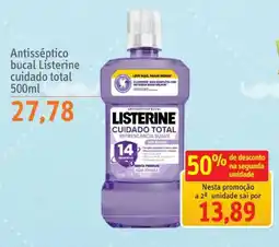 Sonda Antisséptico bucal Listerine cuidado total oferta