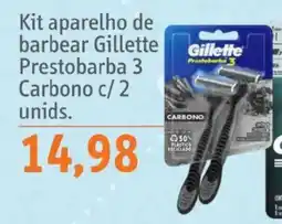 Sonda Kit aparelho de barbear gillette prestobarba 3 carbono oferta