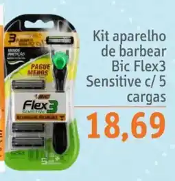 Sonda Kit aparelho de barbear bic flex3 sensitive oferta