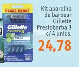 Sonda Kit aparelho de barbear gillette prestobarba 3 oferta