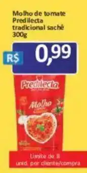 Supermercados Savegnago Molho de tomate predilecta tradicional sachê oferta