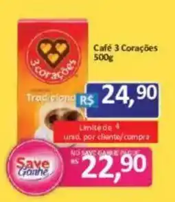 Supermercados Savegnago Café 3 Corações Tradicional oferta