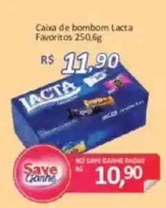 Supermercados Savegnago Caixa de bombom lacta favoritos oferta