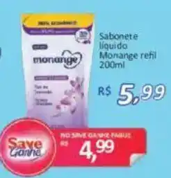 Supermercados Savegnago Sabonete liquido Monange refil oferta