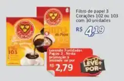 Supermercados Savegnago Filtro de papel 3 Corações 102 ou 103 oferta