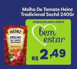 Covabra Supermercados molho de tomate heinz tradicional sachê oferta