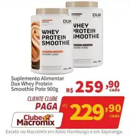 Macromix Atacado Suplemento Alimentar Dux Whey Protein Smoothie oferta