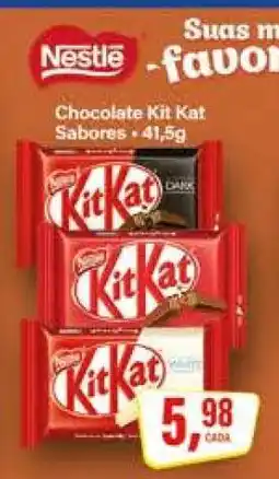 Rede Supermarket Nestlé Chocolate Kit Kat Sabores oferta