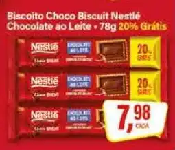 Rede Supermarket Biscoito Choco Biscuit Nestlé Chocolate ao Leite oferta