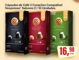 Rede Supermarket Cápsulas de Café 3 Corações Compatível Nespresso oferta