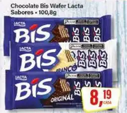 Rede Supermarket Chocolate Bis Wafer Lacta Sabores oferta