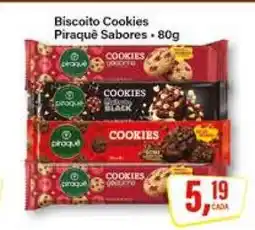 Rede Supermarket Biscoito Cookies Piraquê Sabores oferta