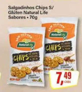 Rede Supermarket Salgadinhos Chips S/ Glúten Natural Life Sabores oferta