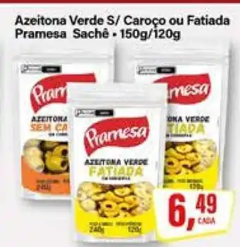 Rede Supermarket Azeitona Verde S/ Caroço ou Fatiada Pramesa Sachê oferta