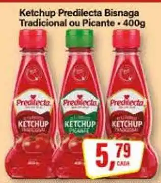 Rede Supermarket Ketchup Predilecta Bisnaga Tradicional ou Picante oferta