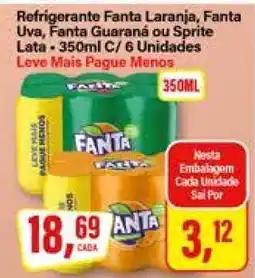 Rede Supermarket Refrigerante Fanta Laranja, Fanta Uva, Fanta Guaraná ou Sprite oferta