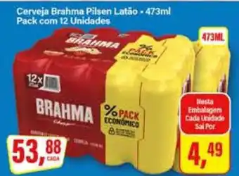Rede Supermarket Cerveja Brahma Pilsen Latão oferta