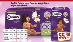 Rede Supermarket Fralda Descartável Cremer Magic Care Hiper Tamanhos oferta