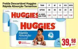 Rede Supermarket Fralda Descartável Huggies oferta