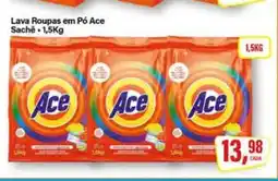Rede Supermarket Lava Roupas em Pó Ace Sachê oferta