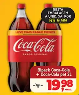 Safra Supermercados Bipack coca-cola + coca-cola pet 2l oferta