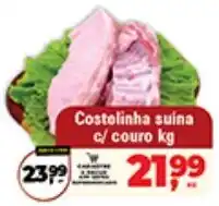Safra Supermercados Costolinha suina c/ couro kg oferta