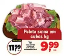 Safra Supermercados Paleta suína em cubos oferta
