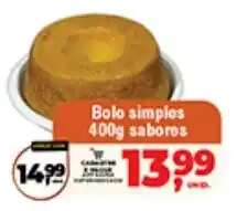Safra Supermercados Bolo simples sabores oferta