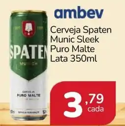 Rede Mais Supermercados Cerveja Spaten Munic Sleek Puro Malte oferta