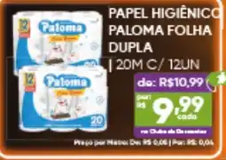Pais e Filhos Supermercados papel higiênico paloma folha dupla oferta