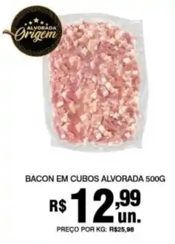 Supermercados Alvorada Bacon em cubos alvorada oferta