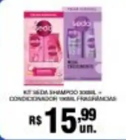 Supermercados Alvorada Kit seda shampoo 300ml + condicionador 180ml fragrancias oferta