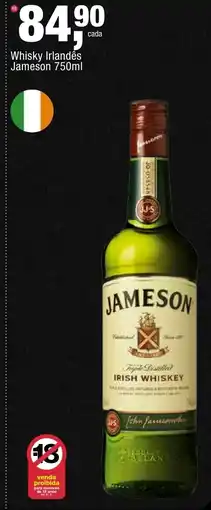Frangolândia Whisky irlandês jameson oferta