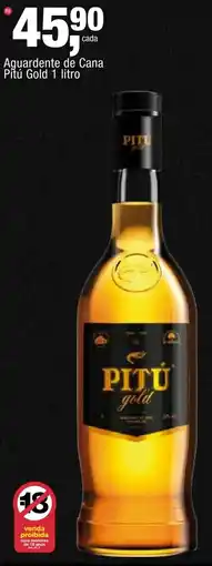 Frangolândia Aguardente de cana pitu gold 1 litro oferta
