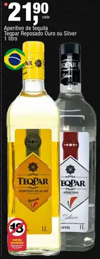 Frangolândia Aperitivo de tequila Teqpar Reposado Ouro ou Silver oferta