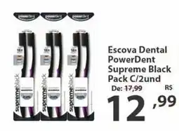 Del Moro Supermercados Escova Dental PowerDent Supreme Black oferta