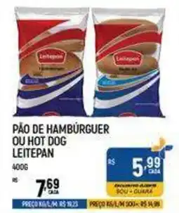 Supermercado Guará Pão de hambúrguer ou hot dog leitepan oferta