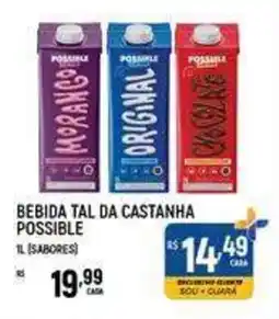 Supermercado Guará Bebida tal da castanha possible oferta