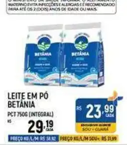 Supermercado Guará Leite em pó betânia oferta
