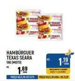 Supermercado Guará Hambúrguer texas seara oferta
