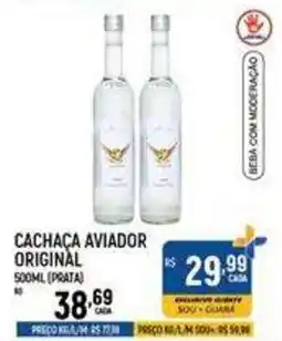 Supermercado Guará Cachaça Aviador Original oferta