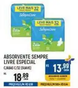 Supermercado Guará Absorvente sempre livre especial oferta