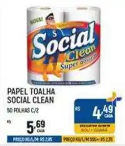 Supermercado Guará Papel toalha social clean oferta