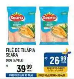 Supermercado Guará Filé de tilápia seara oferta