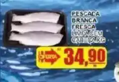 Supermercado Estrela Azul Pescada branca fresca limpa sem cabeça oferta