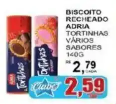 Supermercado Estrela Azul Biscoito recheado adria tortinhas vários sabores oferta