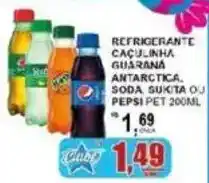 Supermercado Estrela Azul Refrigerante caçulinha guaraná antártica, soda sukita ou pepsi pet oferta