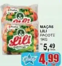 Supermercado Estrela Azul Maçãs lili pacote oferta